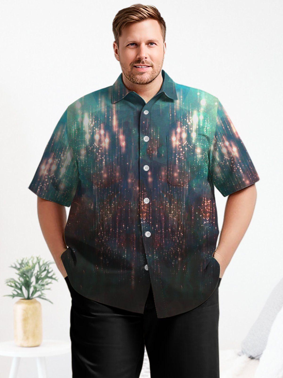 Art Big & Tall Tie-Dye Hawaiian Shirt Art Dot Liner Hawaiian Shirt Art Big & Tall Tie-Dye Hawaiian Shirt Art Dot Liner Hawaiian Shirt