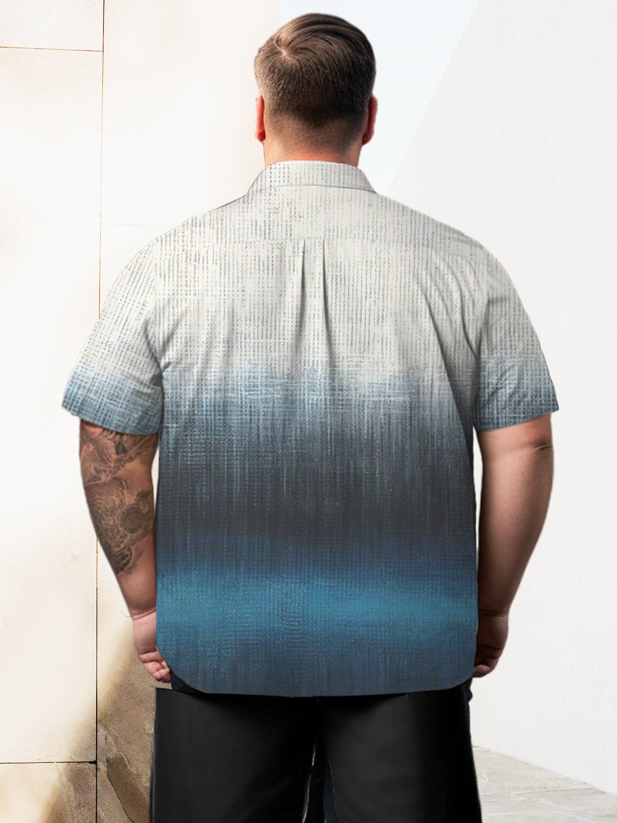 Art Big & Tall Tie-Dye Hawaiian Shirt Fashion Forward Hawaiian Shirt