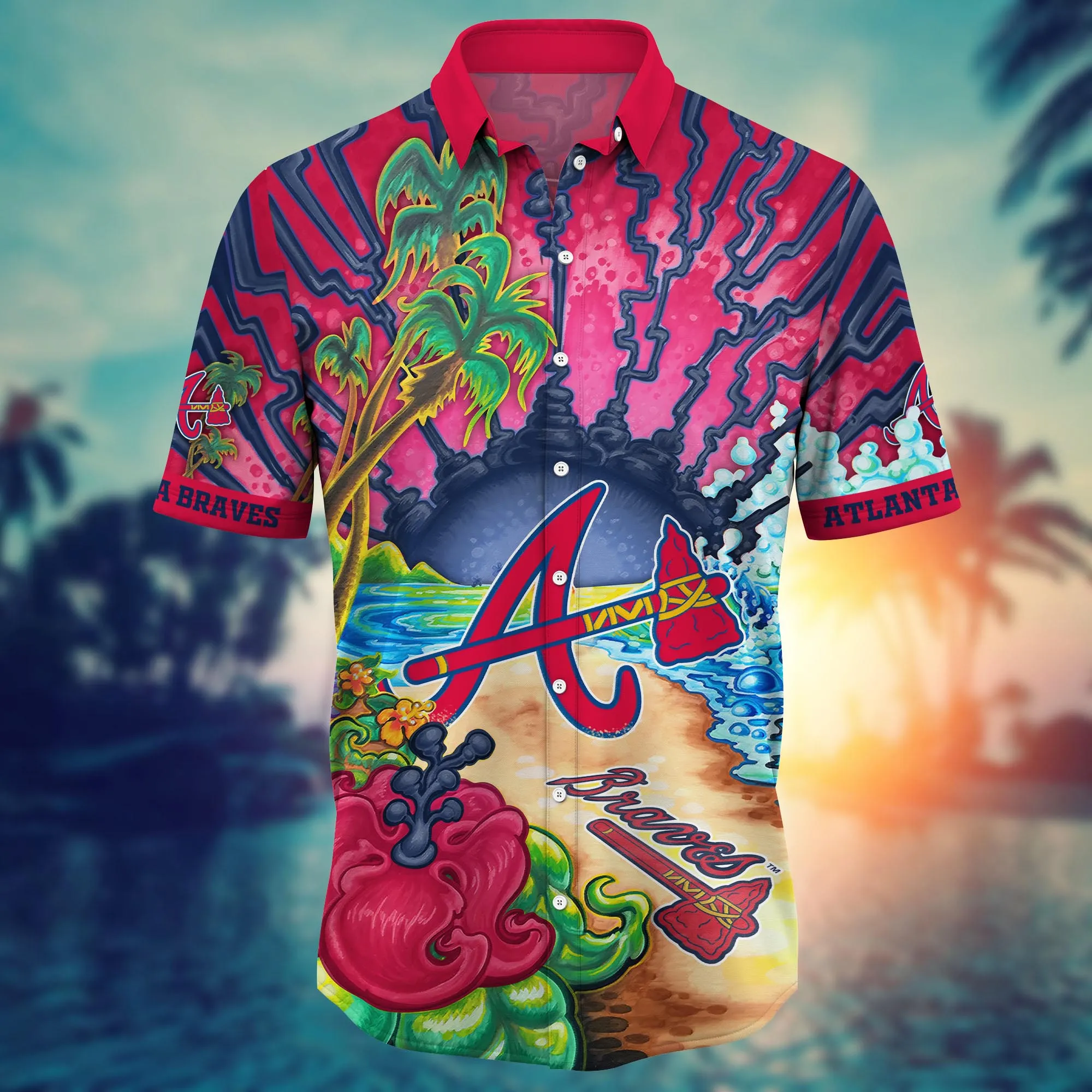 Atlanta Braves MLB Hawaiian Shirt Beer Gardenstime Aloha Shirt
