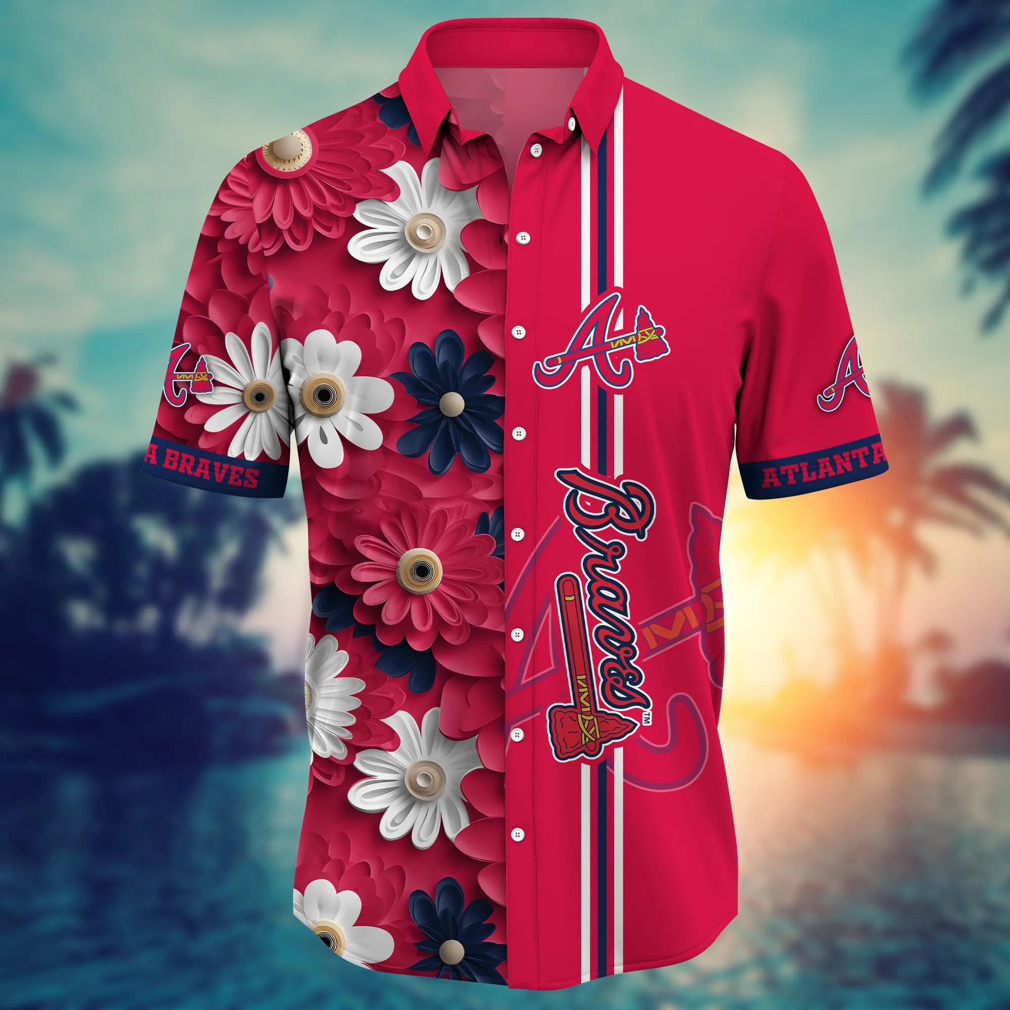 Atlanta Braves MLB Hawaiian Shirt Sea Breeze Aloha Shirt