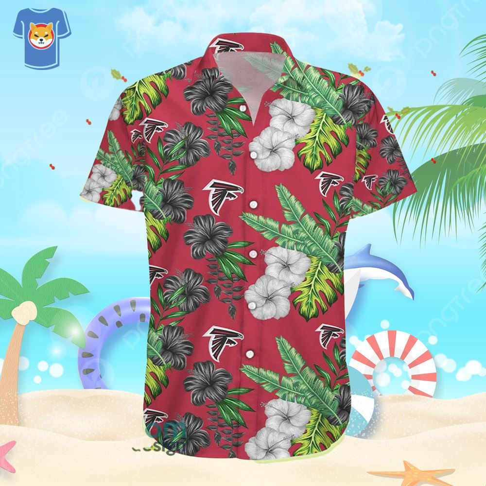 Atlanta Falcons NFL Button Up Shirt All Over Printed Hawaiian Shirt Best Summer Gift For Fans