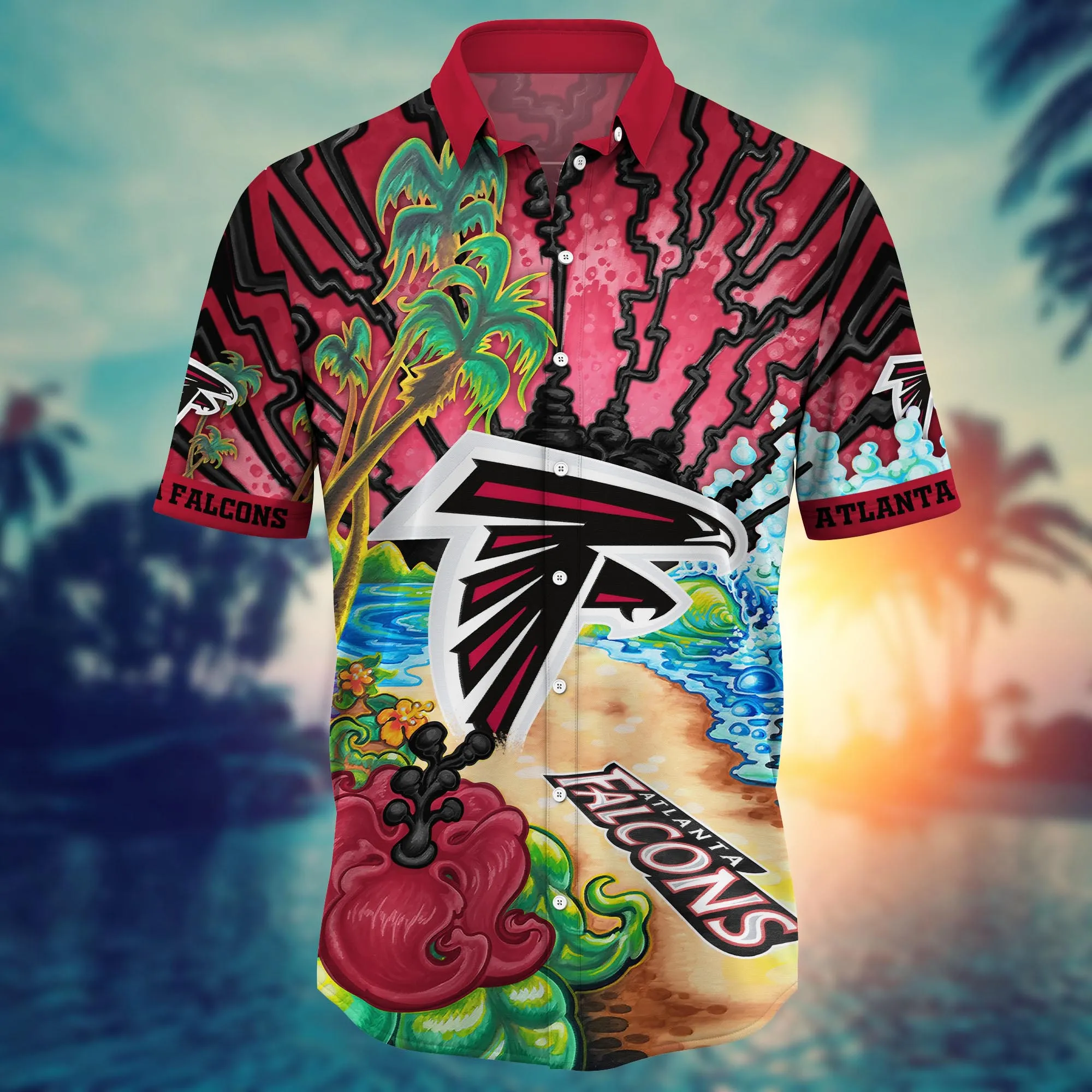 Atlanta Falcons NFL Hawaiian Shirt Summer Campstime Aloha Shirt