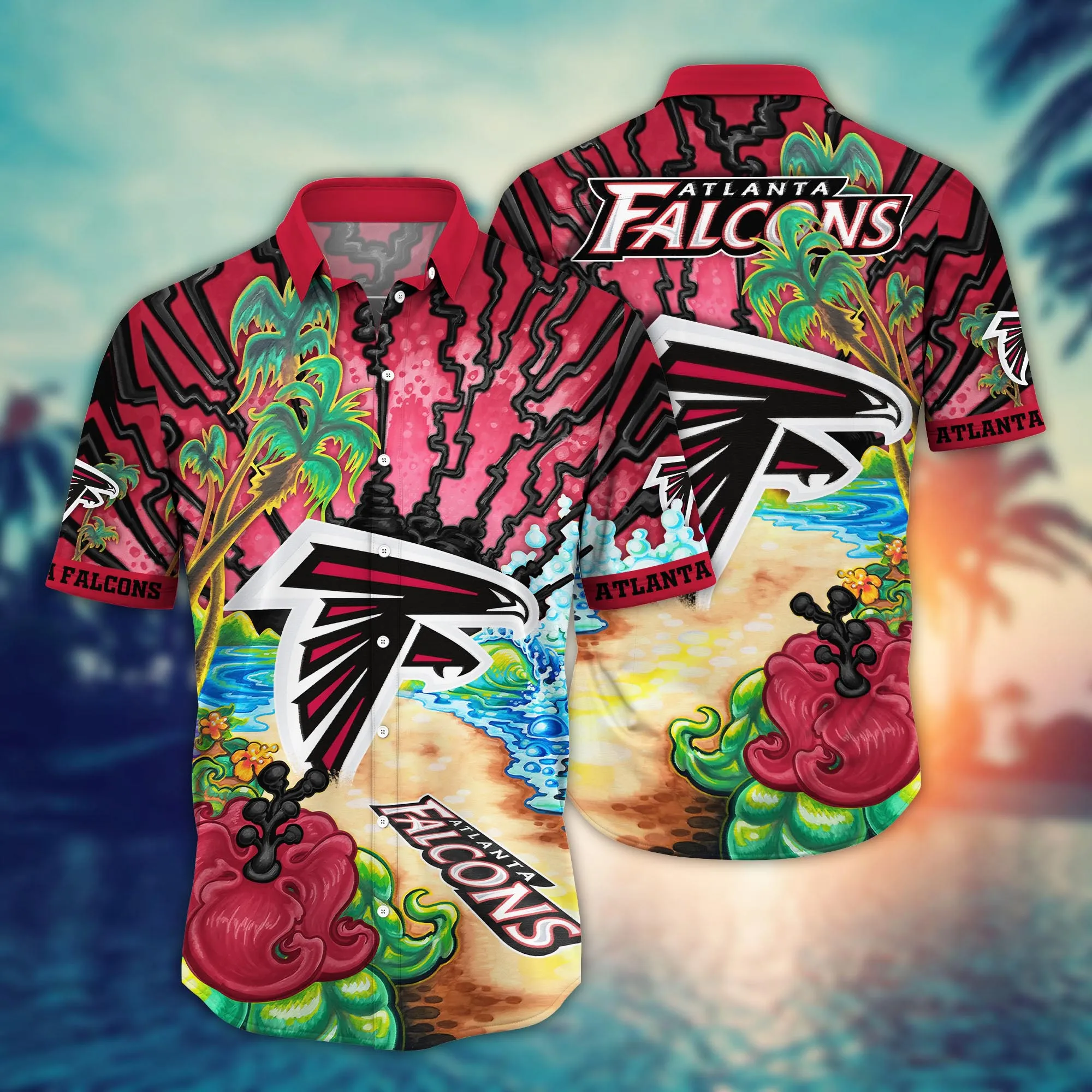 Atlanta Falcons NFL Hawaiian Shirt Summer Campstime Aloha Shirt