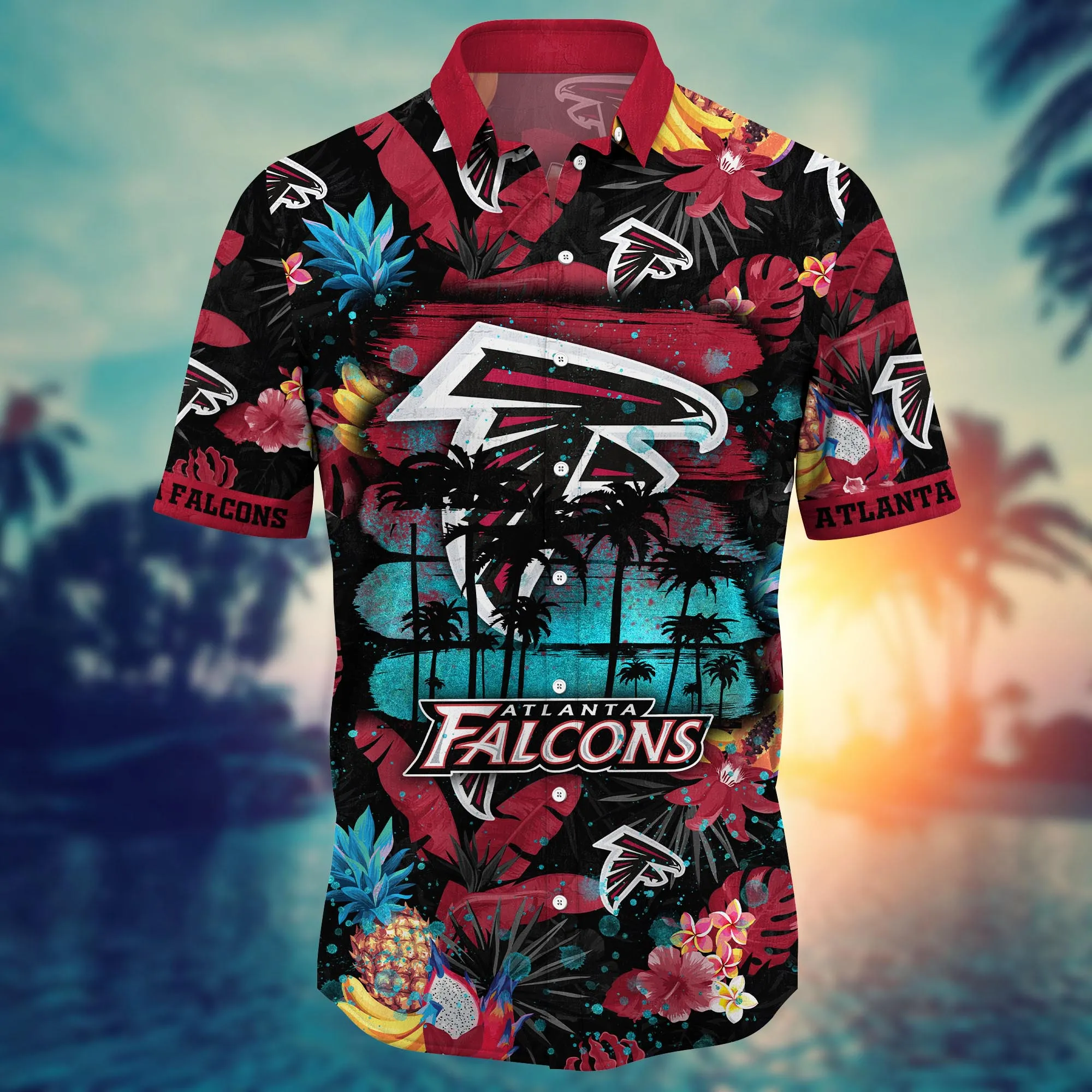 Atlanta Falcons NFL Hawaiian Shirt Warm Nightstime Aloha Shirt