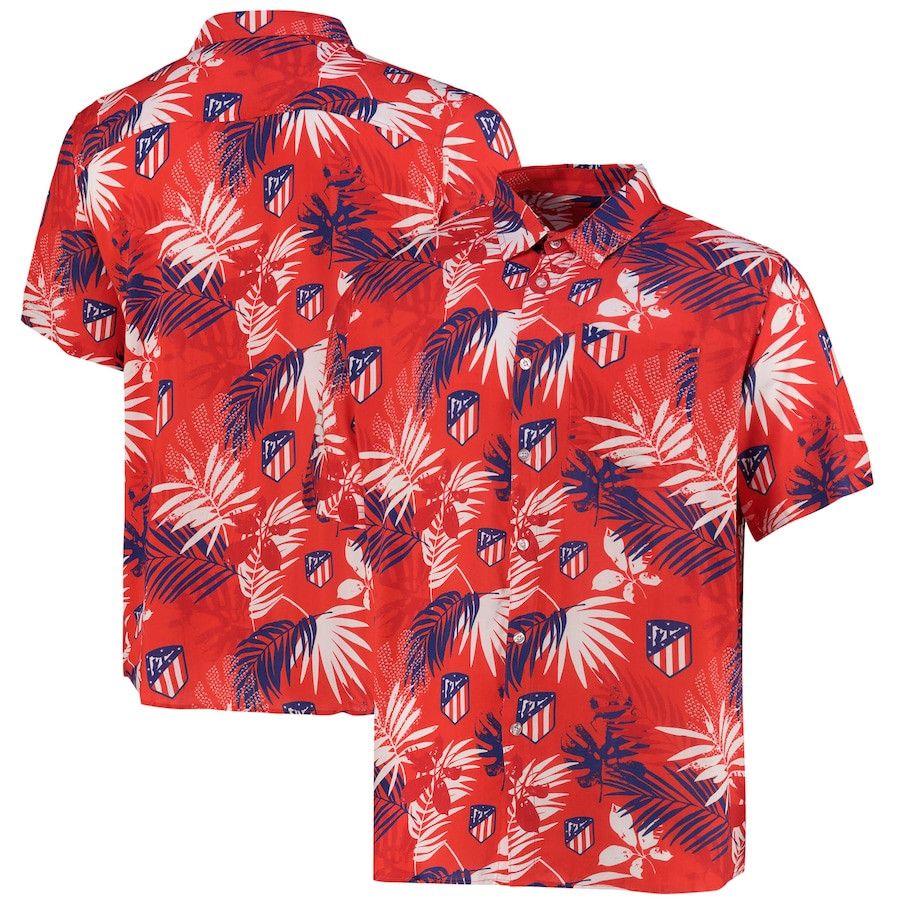 Atletico Madrid Red Trendy Hawaiian Shirt Aloha Shirt