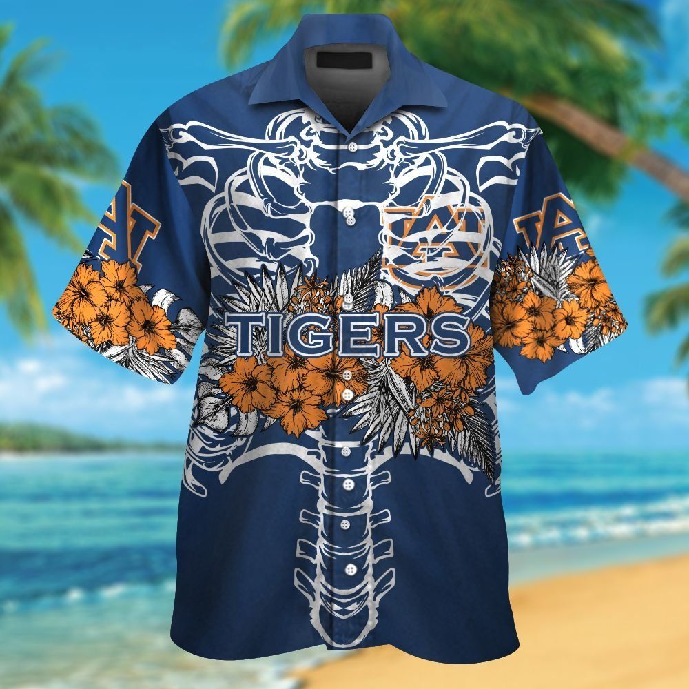 Auburn Tigers Exquisite Shirt Hawaiian Tropical Short Sleeve Button Up Design