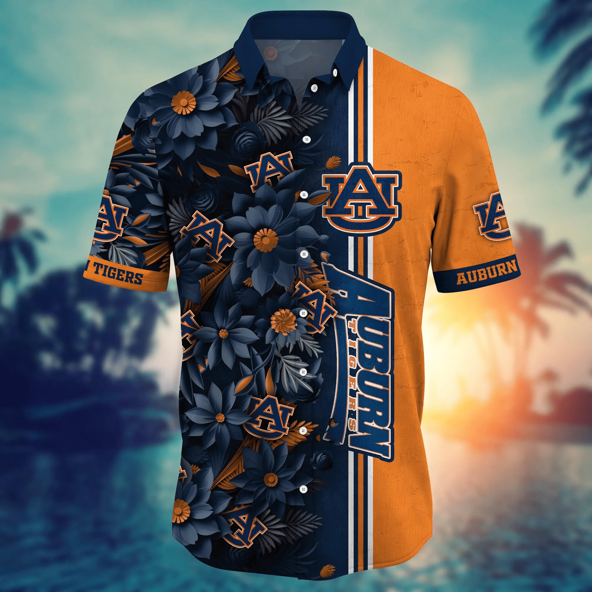 Auburn Tigers NCAA Hawaiian Shirt Custom Sprinklers Aloha Shirt