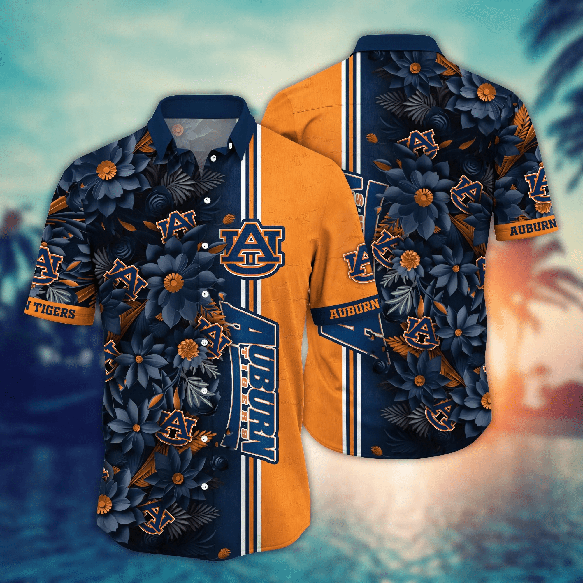 Auburn Tigers NCAA Hawaiian Shirt Custom Sprinklers Aloha Shirt Auburn Tigers NCAA Hawaiian Shirt Custom Sprinklers Aloha Shirt