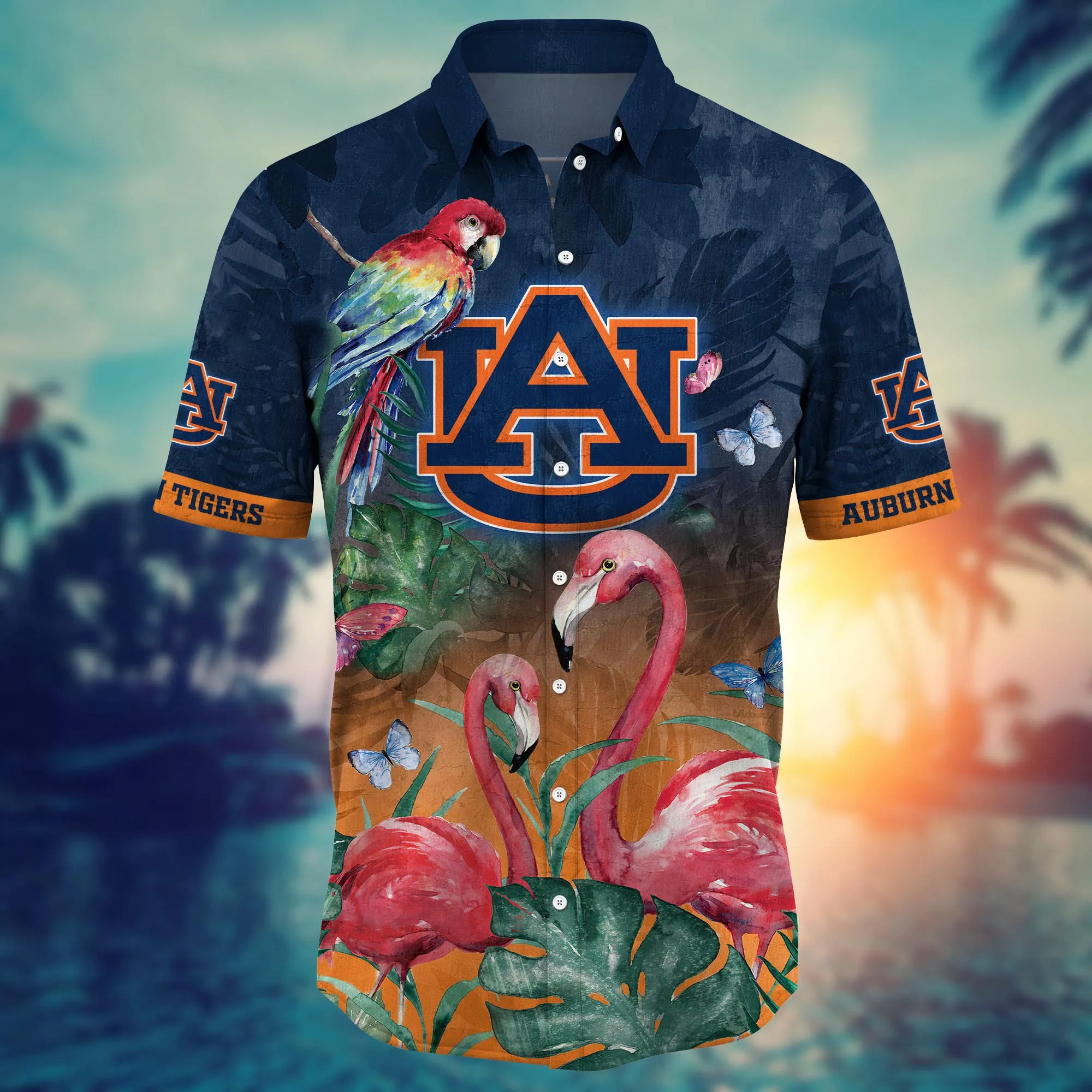 Auburn Tigers NCAA Hawaiian Shirt Evening Strolls Aloha Shirt