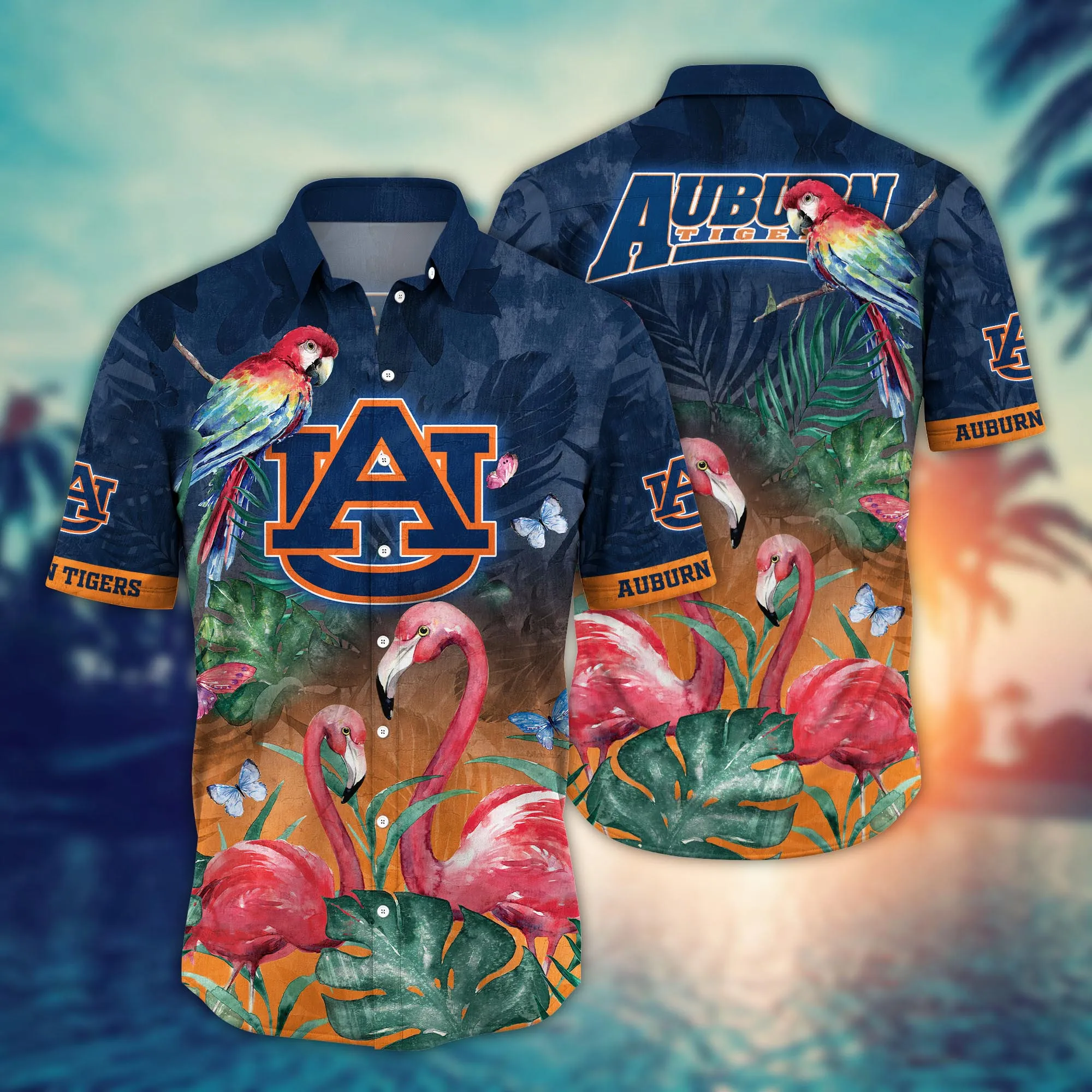 Auburn Tigers NCAA Hawaiian Shirt Evening Strolls Aloha Shirt