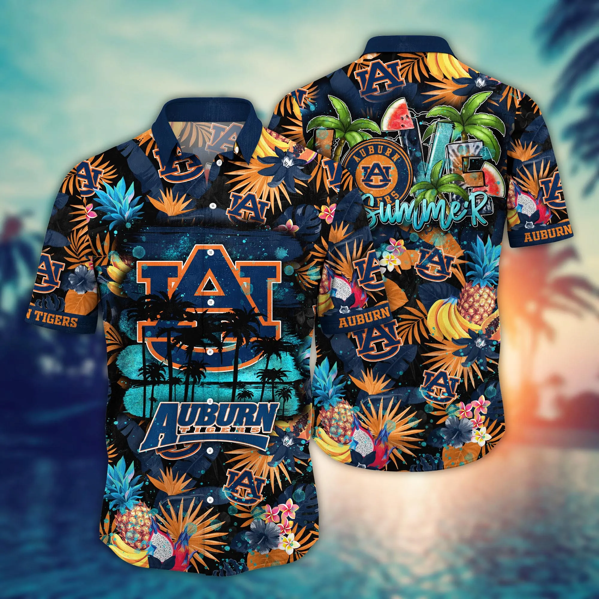 Auburn Tigers NCAA Hawaiian Shirt Heatwave Aloha Shirt Auburn Tigers NCAA Hawaiian Shirt Heatwave Aloha Shirt