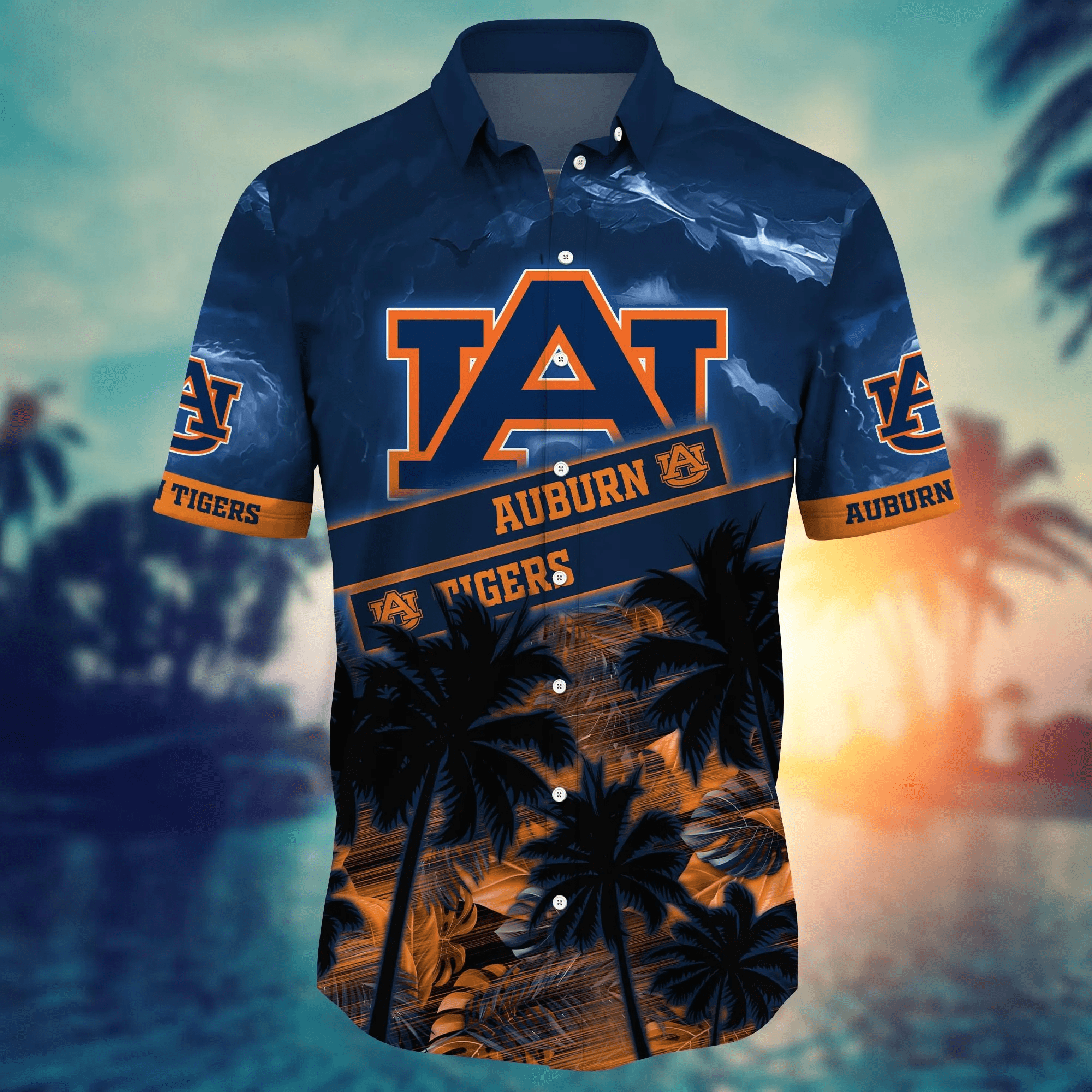 Auburn Tigers NCAA Hawaiian Shirt Wave Aloha Shirt