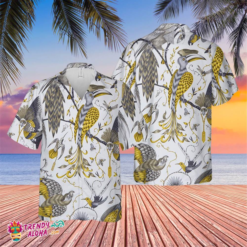 Audubon Gold Hawaiian Trending Hawaiian Shirt, Summer Vacation Hawaiian Shirt