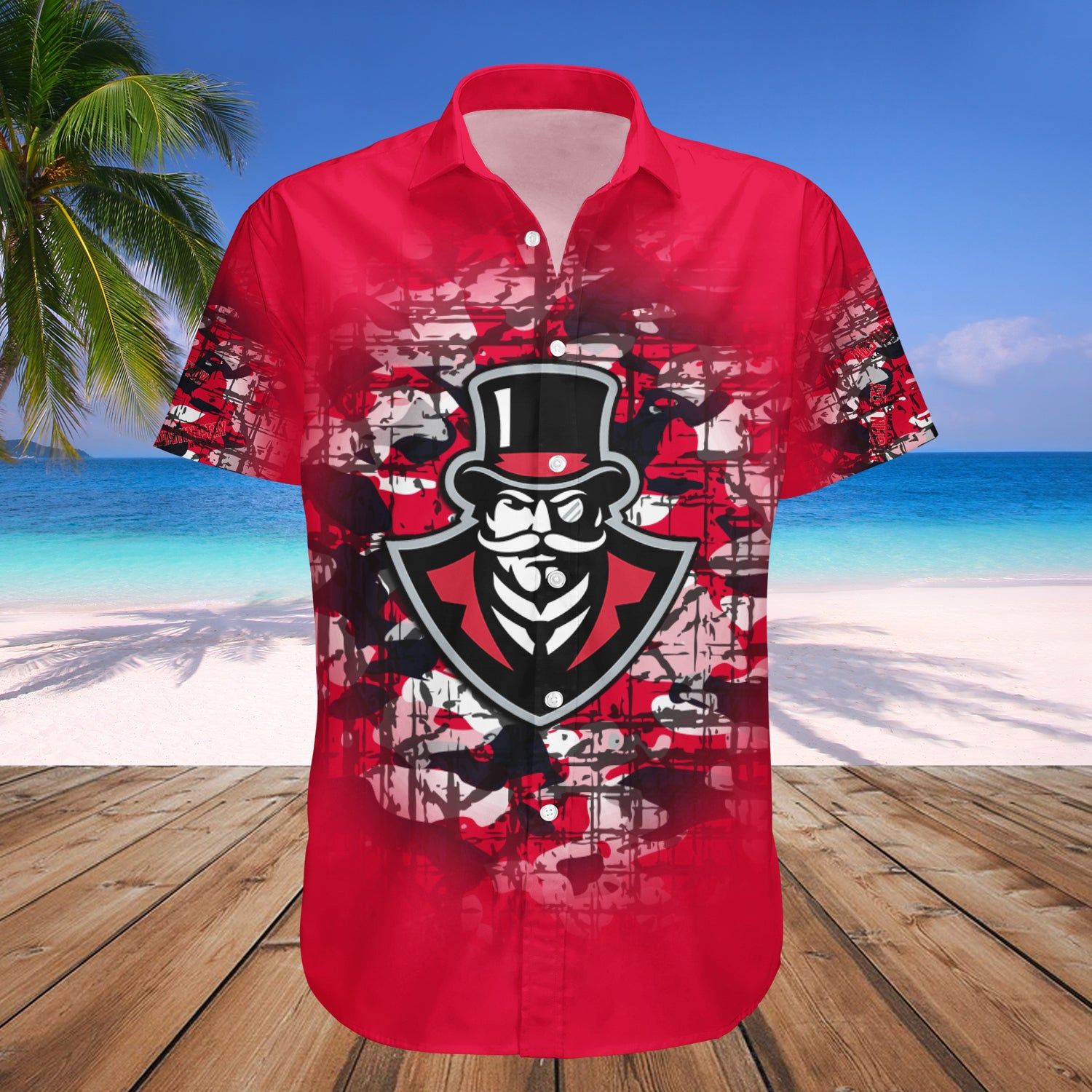 Austin Peay Governors Hawaii Shirt Camouflage Vintage – NCAA
