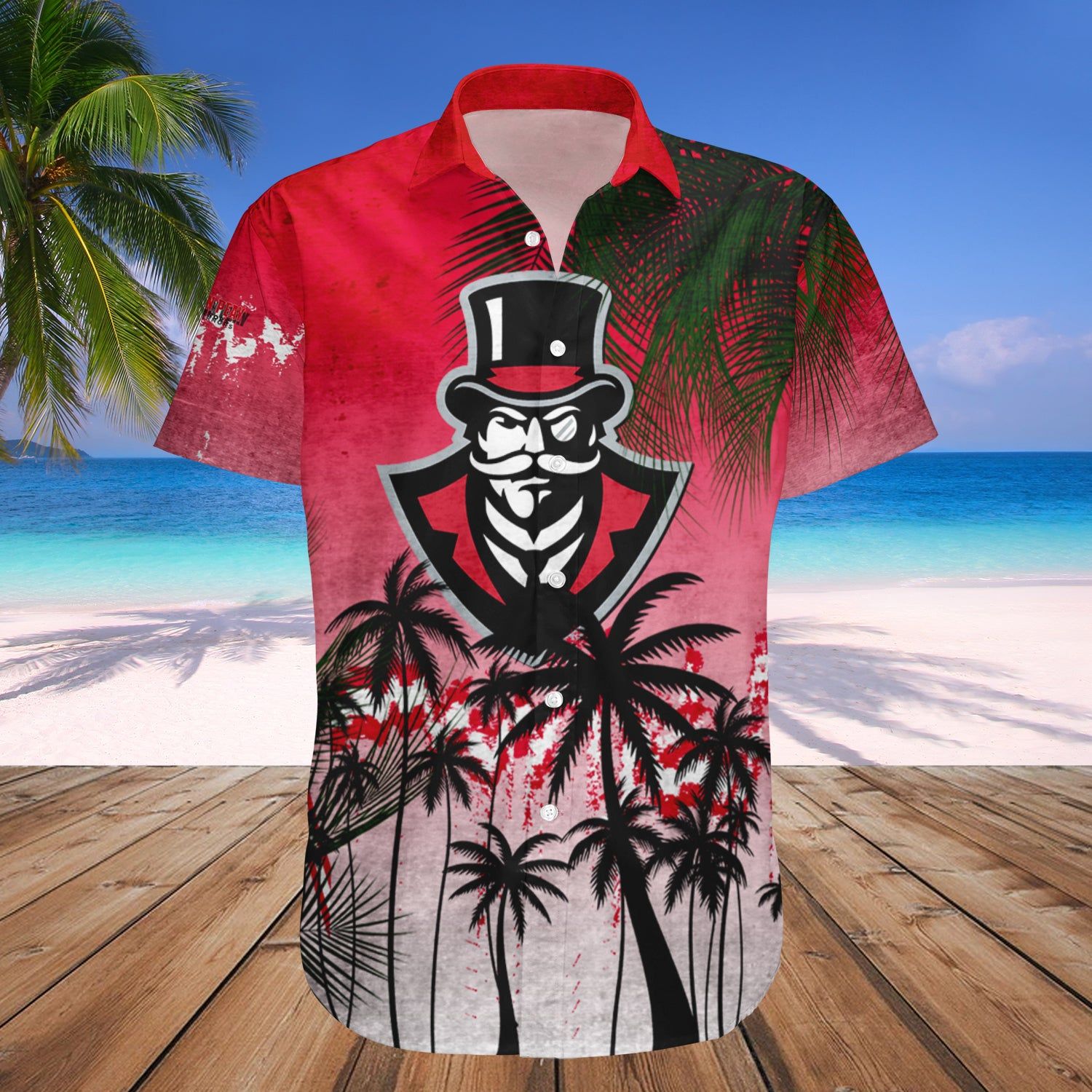 Austin Peay Governors Hawaii Shirt Coconut Tree Tropical Grunge – NCAA