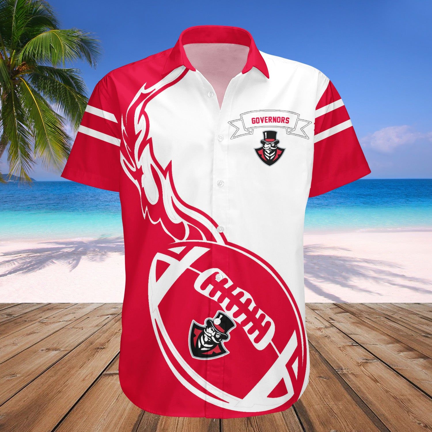 Austin Peay Governors Hawaii Shirt Flame Ball – NCAA