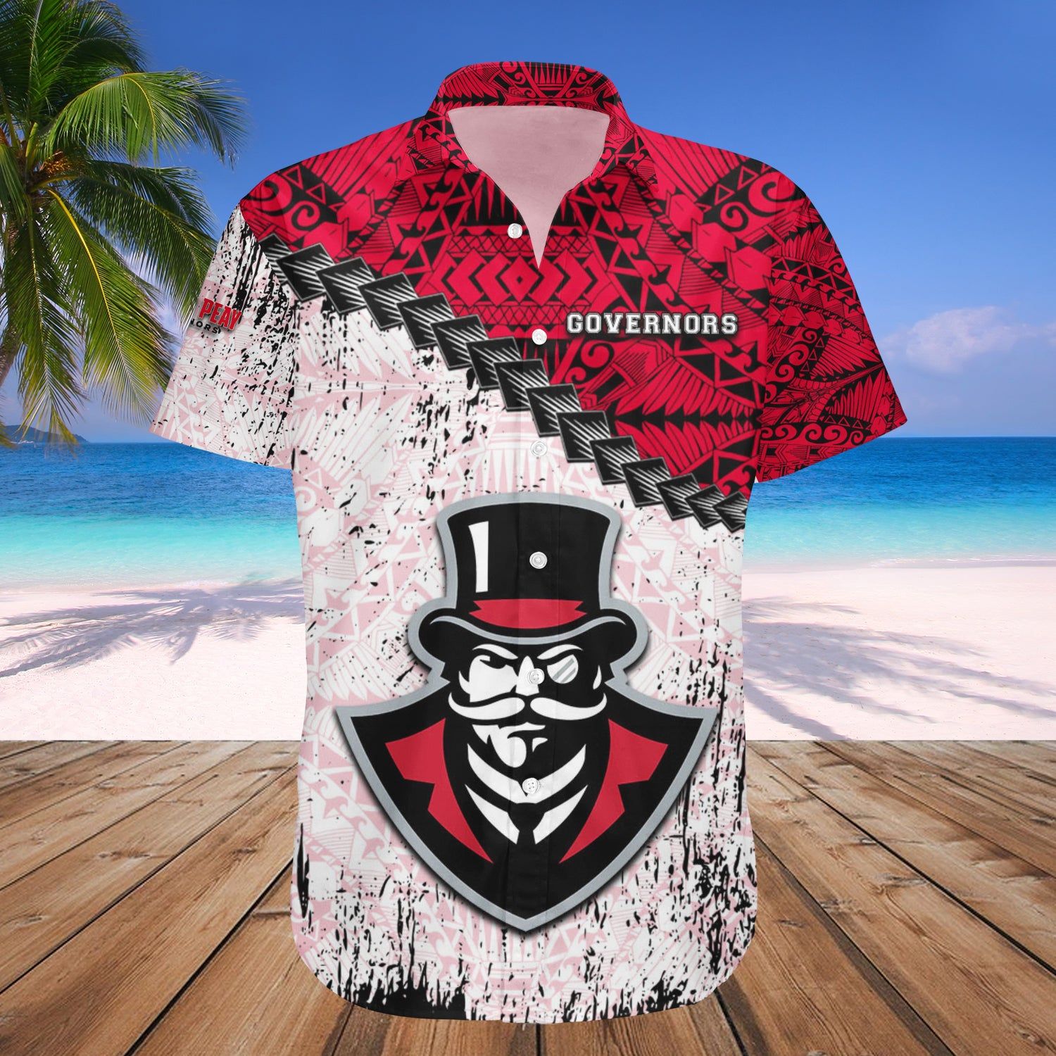 Austin Peay Governors Hawaii Shirt Grunge Polynesian Tattoo – NCAA