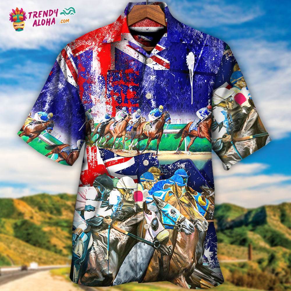 Australia Horse Racing Lover Hawaiian Shirt – Trendy Aloha