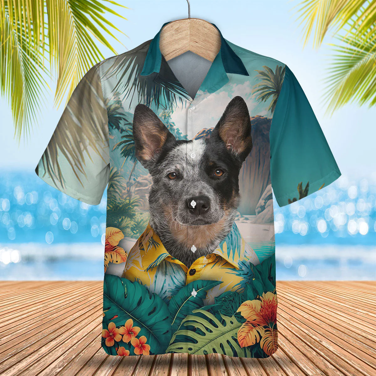 Australian Cattle Dog Outback 3D Hawaiian Shirt Beach Day Australian Cattle Dog Outback 3D Hawaiian Shirt Beach Day