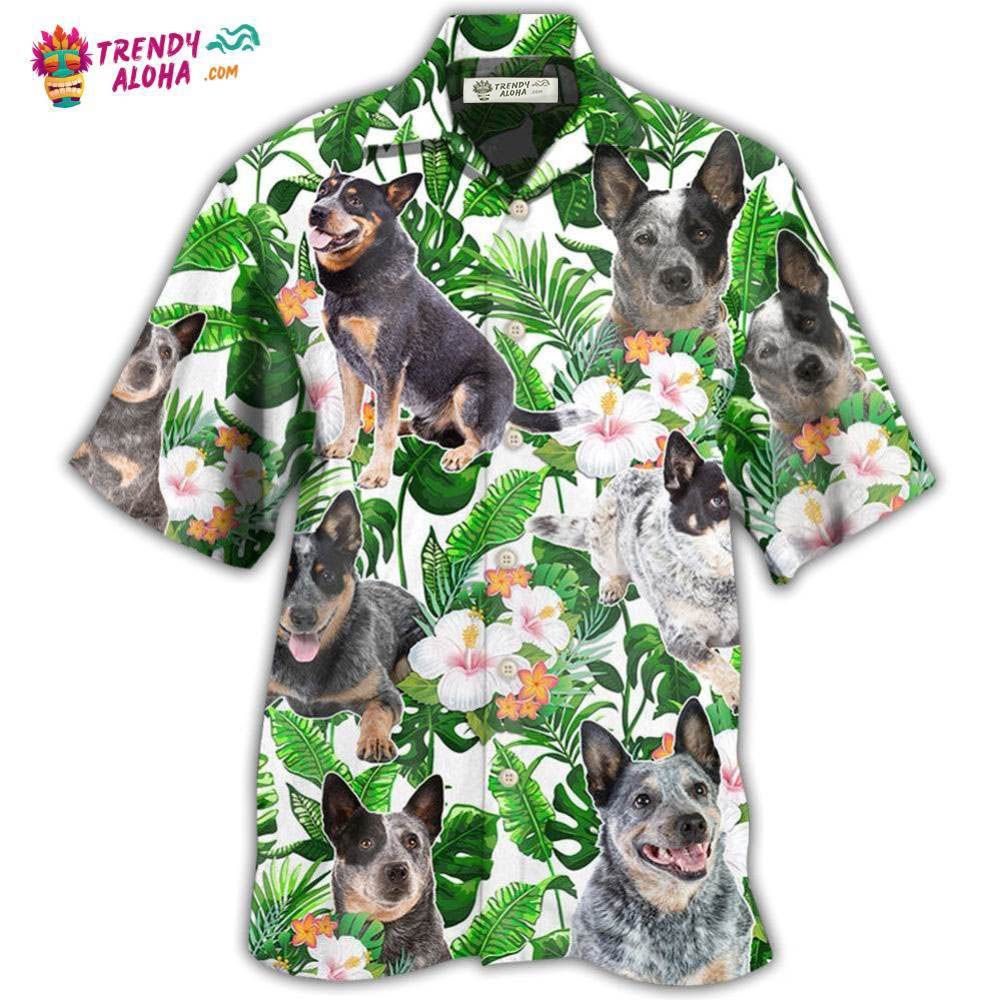 Australian Cattle Dog Tropical Floral Hawaiian Shirt Trendy Aloha