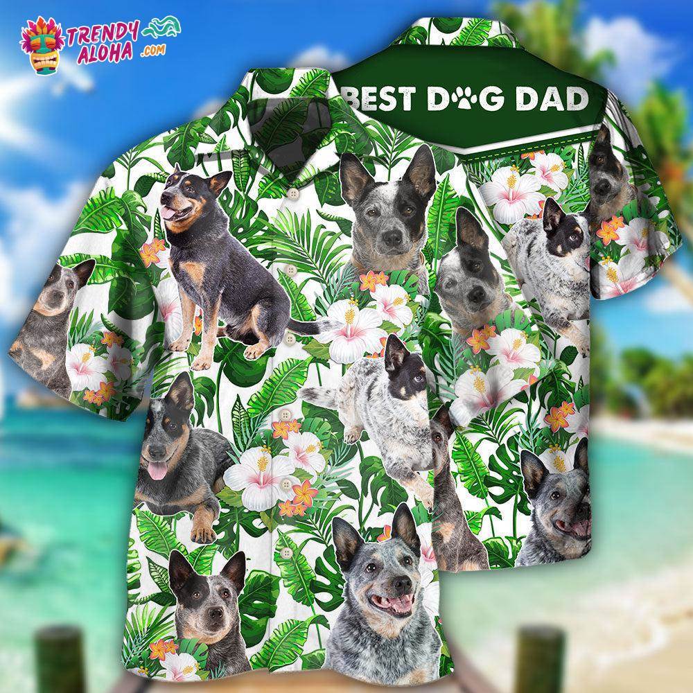 Australian Cattle Dog Tropical Floral Hawaiian Shirt – Trendy Aloha