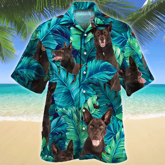 Australian Kelpie Dog Lovers Hawaiian Style For Summertime All Printed 3D Hawaiian Shirt