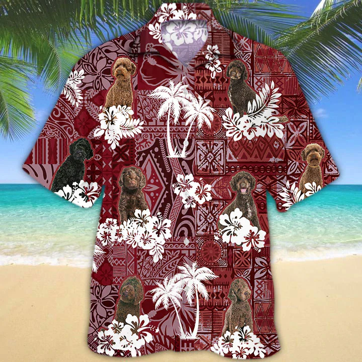 Australian Labradoodle Red Trendy Hawaiian Shirt, Trendy Hawaiian Shirt For Men, Women, Aloha Shirt For Summer Australian Labradoodle Red Trendy Hawaiian Shirt, Trendy Hawaiian Shirt For Men, Women, Aloha Shirt For Summer