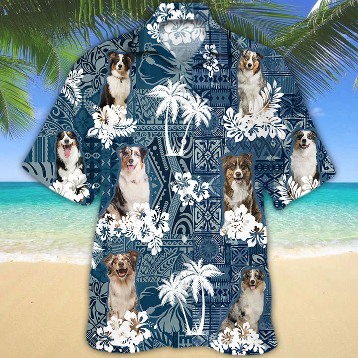 Australian Shepherd Aloha Hawaiian Shirt for Canine Admirers
