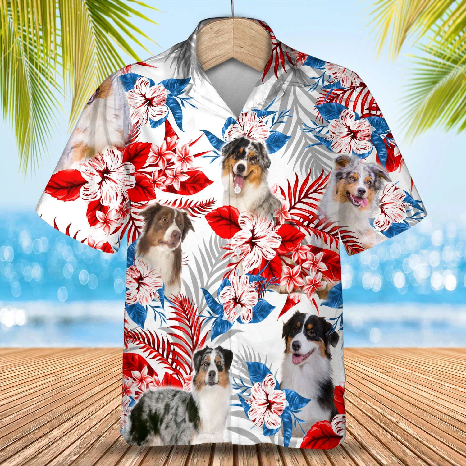 Australian Shepherd Aloha Hawaiian Threads Summer Essence