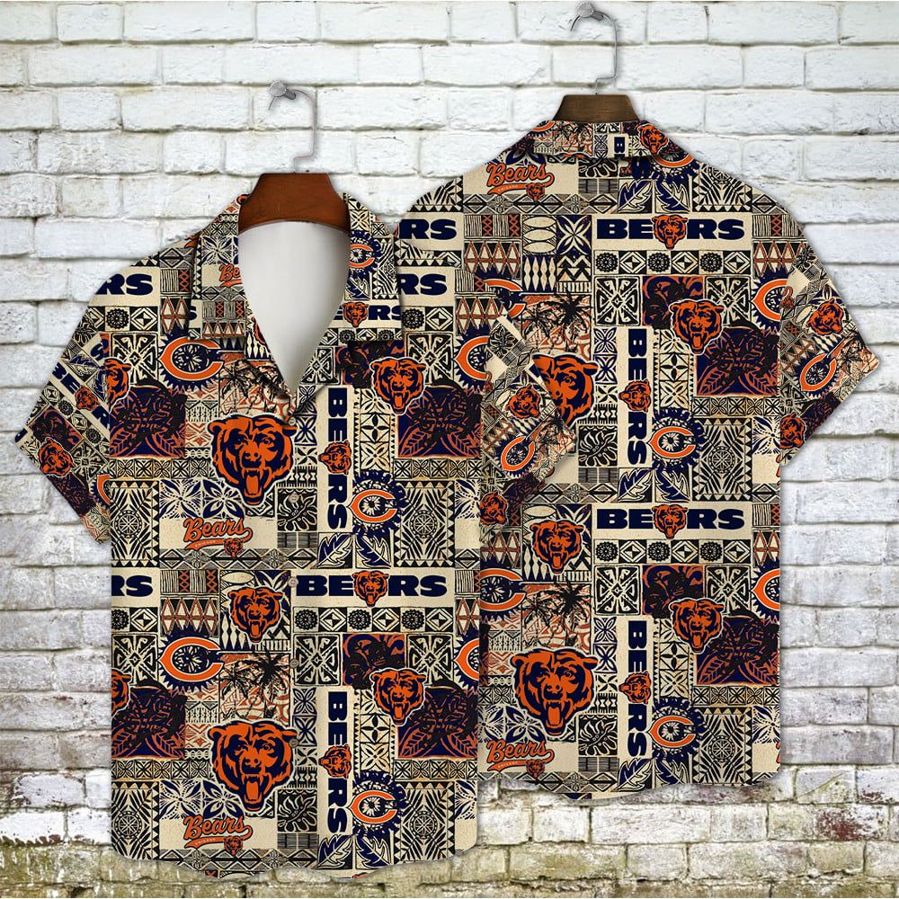 Authentic Hawaiian Shirt Showcasing Chicago Bears