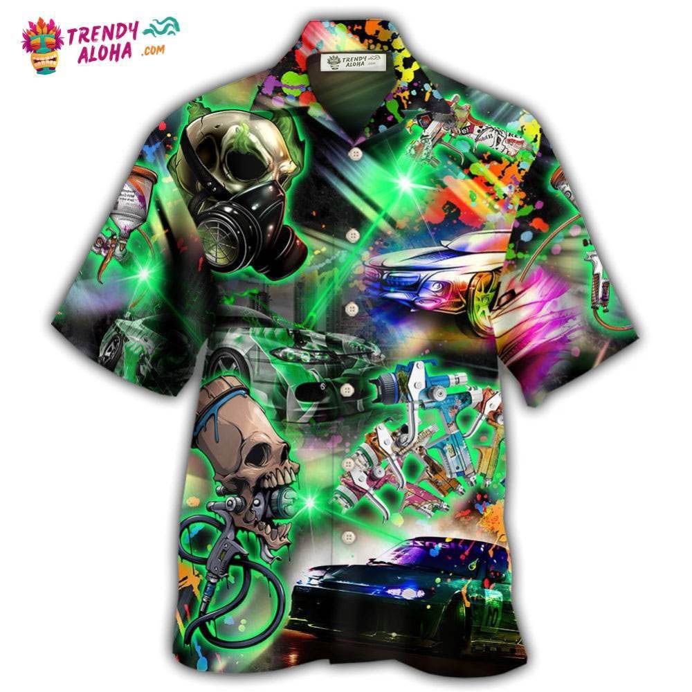 Auto Body Painter Amazing Skull Colorful Hawaiian Shirt – Trendy Aloha Auto Body Painter Amazing Skull Colorful Hawaiian Shirt – Trendy Aloha