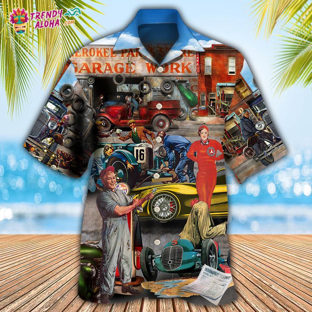 Auto Mechanic Retro Car Hawaiian Shirt – Trendy Aloha
