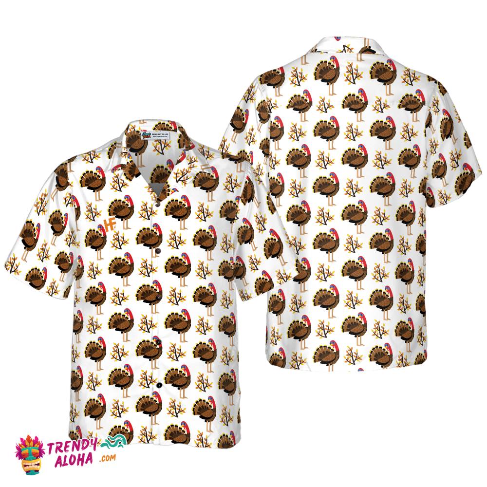 Autumn Cute Turkey Birds Hawaiian Shirt Autumn Cute Turkey Birds Hawaiian Shirt