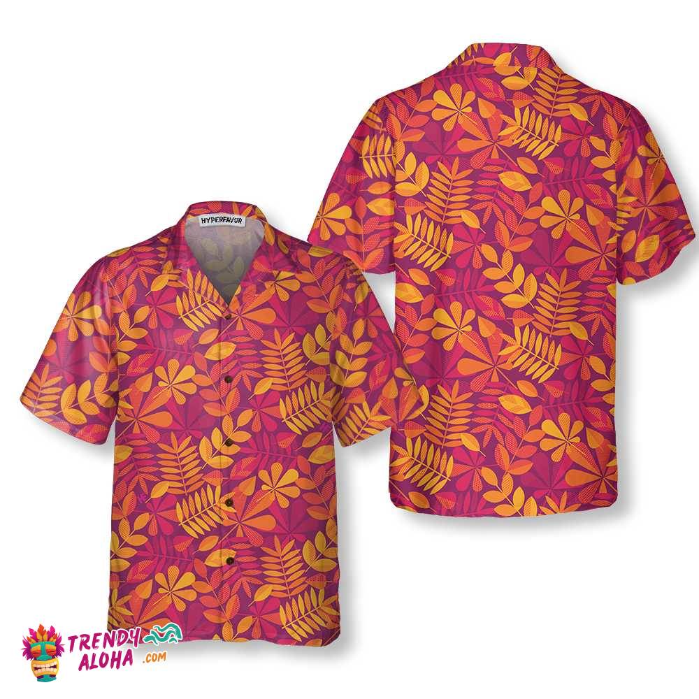 Autumn Leaves Seamless Pattern For Thanksgiving Hawaiian Shirt, Fall Thanksgiving Shirt, Gift For Thanksgiving Day Autumn Leaves Seamless Pattern For Thanksgiving Hawaiian Shirt, Fall Thanksgiving Shirt, Gift For Thanksgiving Day