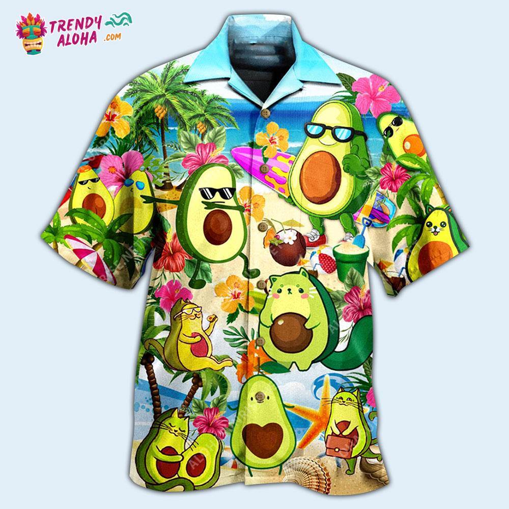 Avocado Chilling By The Beach Hawaiian Shirt – Trendy Aloha