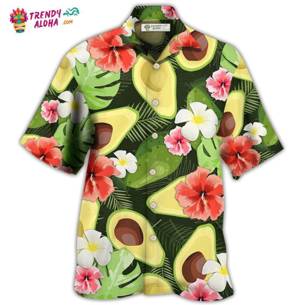Avocado Tropical Floral Hawaiian Shirt – Trendy Aloha Avocado Tropical Floral Hawaiian Shirt – Trendy Aloha