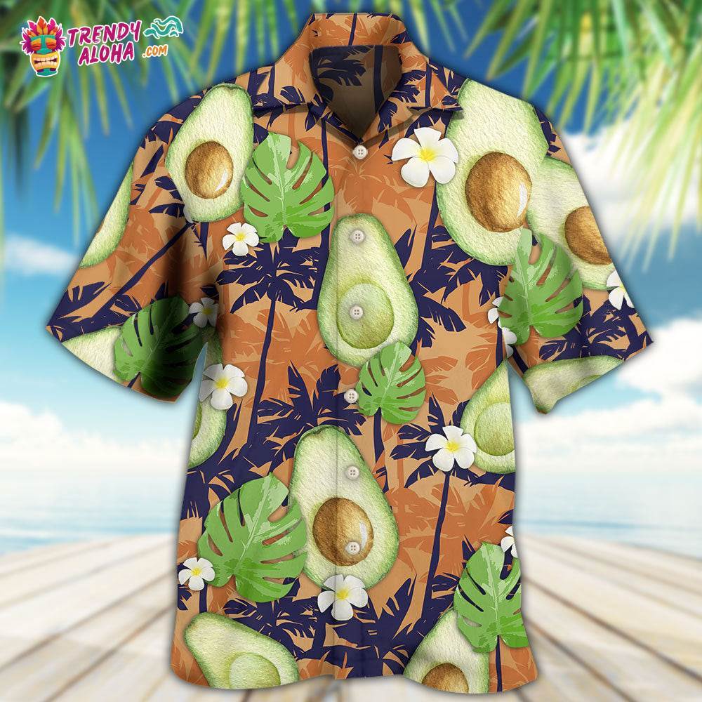 Avocado Tropical Flowers Vibe Hawaiian Shirt – Trendy Aloha