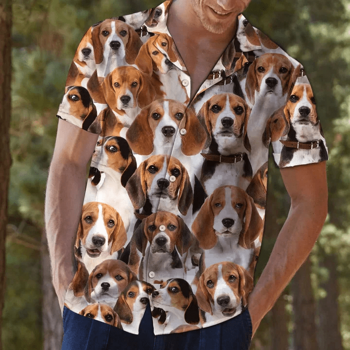 Awesome Beagle Dog Face Gift For Dog Lovers Trendy Hawaiian Shirt, Short Sleeve Hawaiian Aloha Shirt