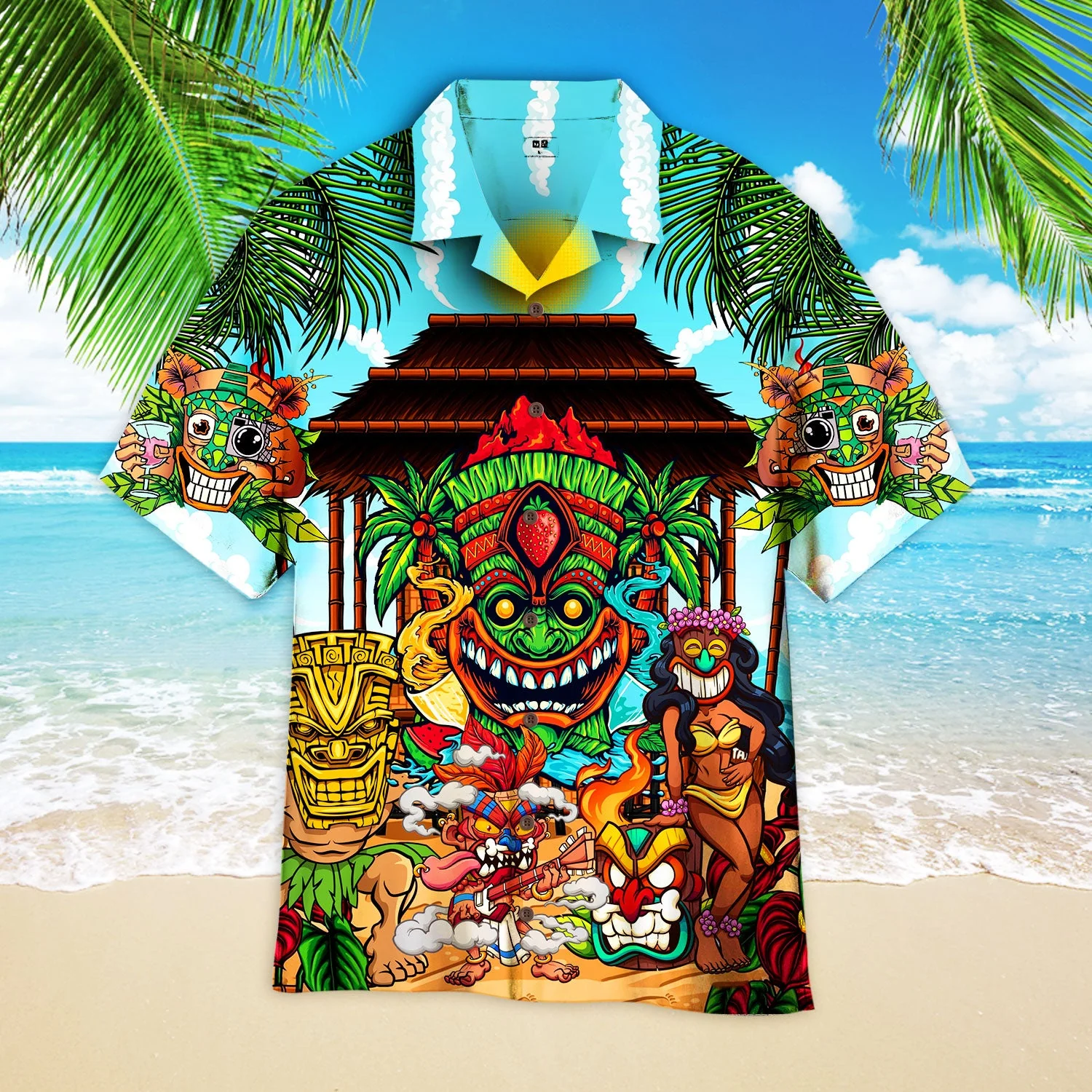 Awesome Colorful Tiki Bar Trendy Hawaiian Shirt