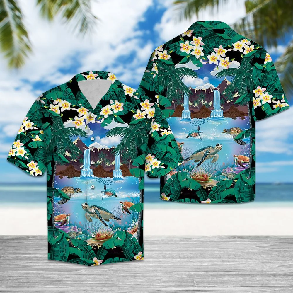 Awesome Turtle Trendy Hawaiian Shirt, Turtle Lover Trendy Hawaiian Shirt For