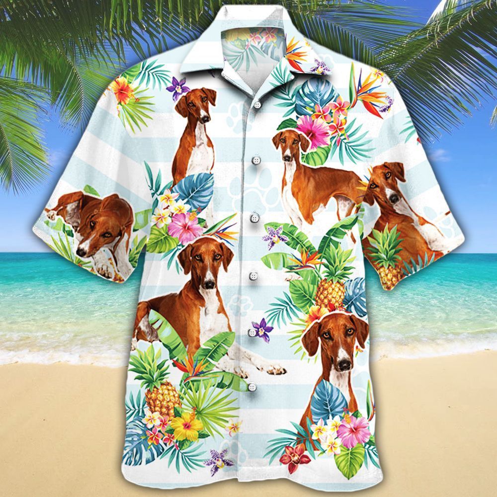 Azawakh Dog Lovers Tropical Flower Trendy Hawaiian Shirt