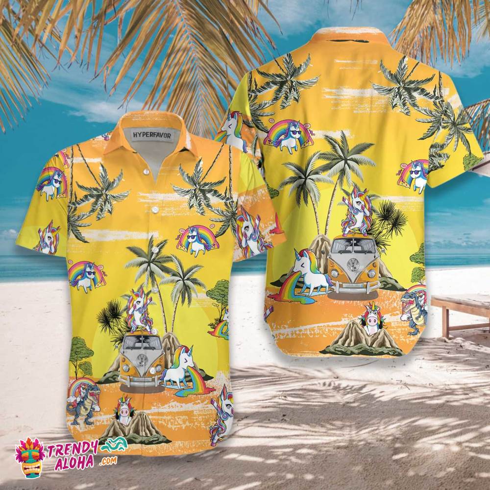 Baby Unicorn Summer Time Unicorn Hawaiian Shirt, Stylish Unicorn Shirts For Men And Women