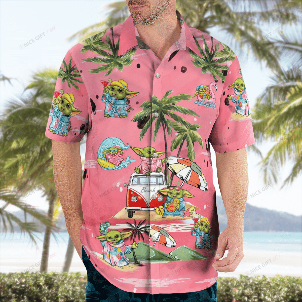 Baby Yoda Star Wars Hawaiian Shirt Personalized Design