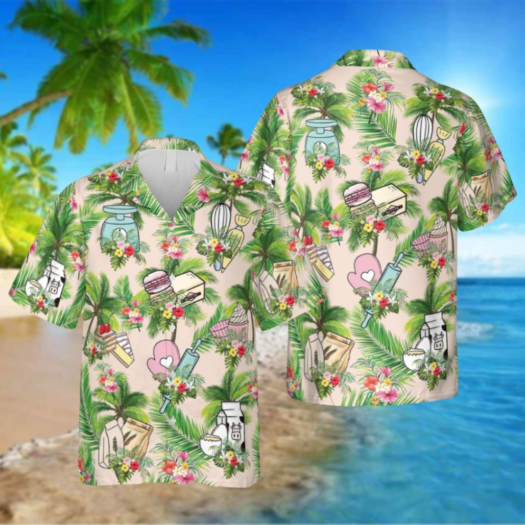 Bakery Hawaii Shirt, Tropical Vintage Shirt