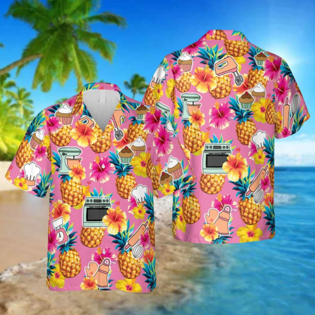 Bakery Pineapple Pink Hawaii Shirt, Summer Shirt