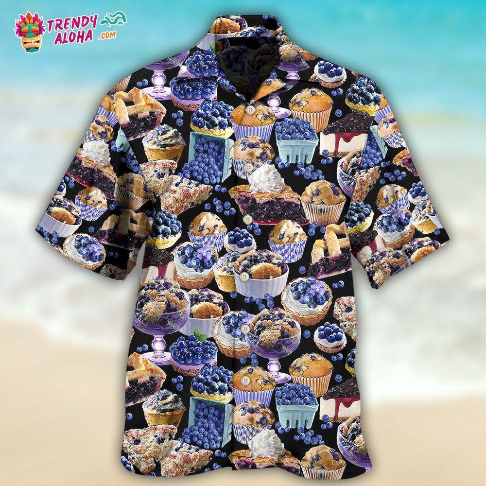Baking Blueberry Cupcake Baking Lover Hawaiian Shirt – Trendy Aloha