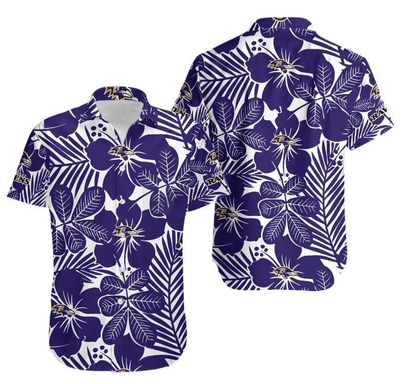 Baltimore Ravens 2 Flower Hawaii Shirt And Shorts Summer Collection