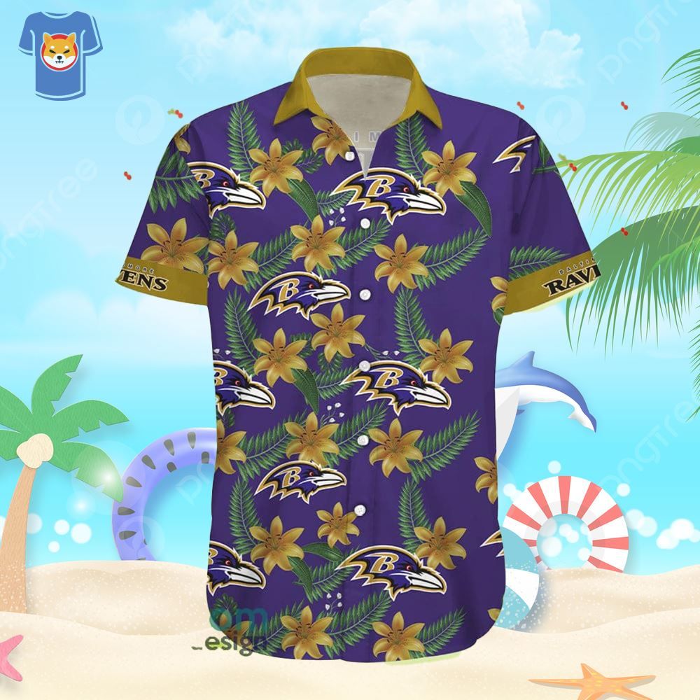 Baltimore Ravens 3D Logo Summer For Men All Over Printed Hawaiian Shirt Best Summer Gift For Fans