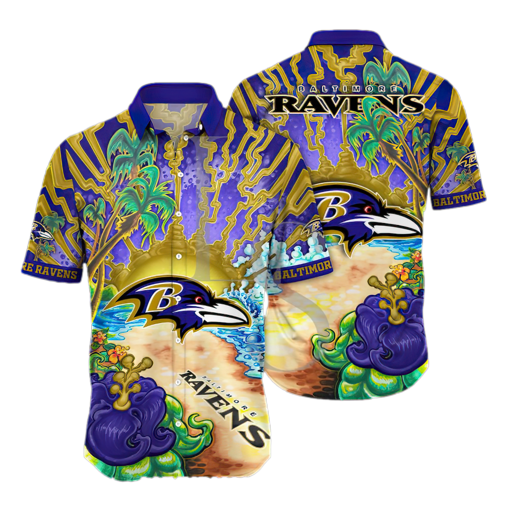Baltimore Ravens Aloha Island Unisex Hawaiian Shirt