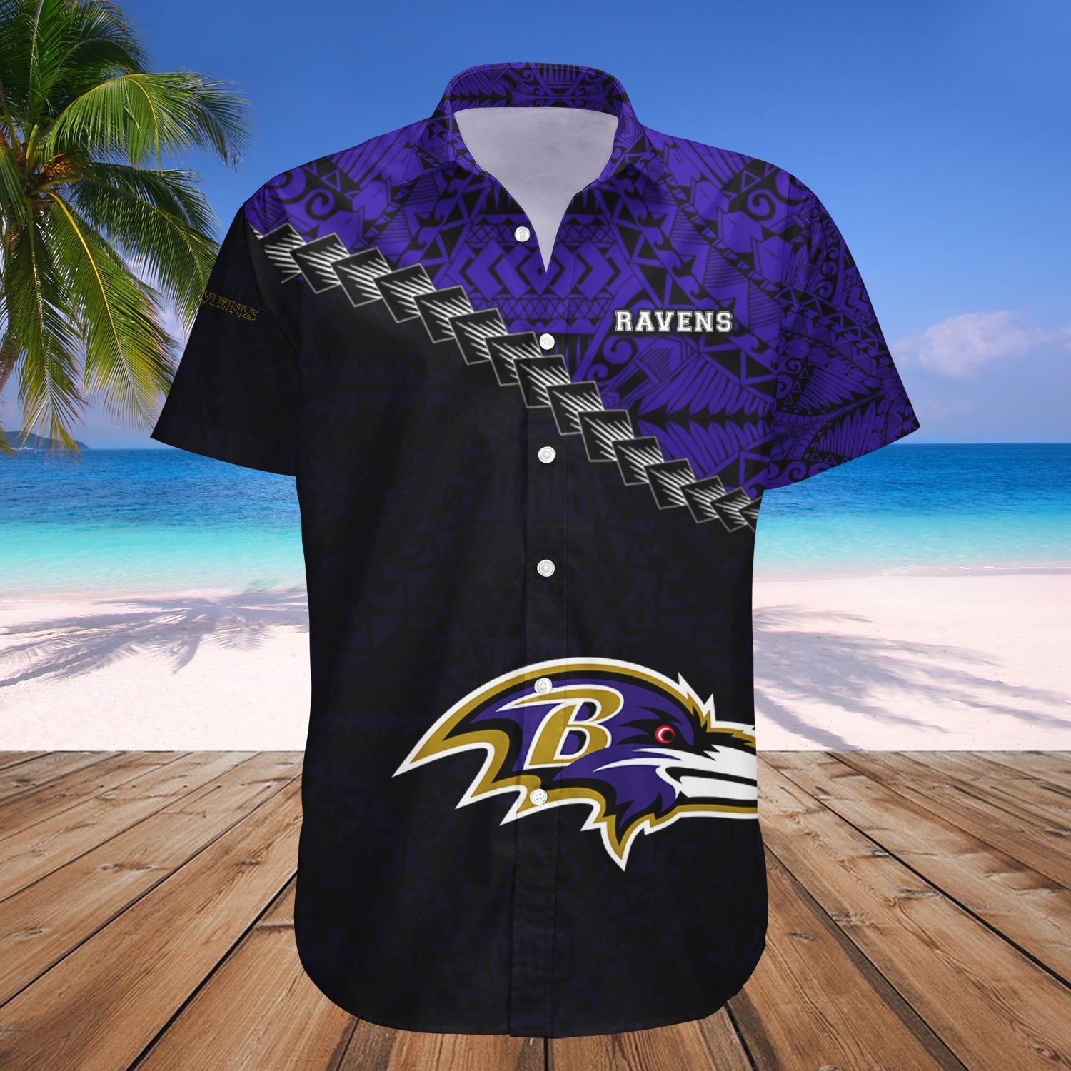 Baltimore Ravens Hawaii Shirt Grunge Polynesian Tattoo – NFL